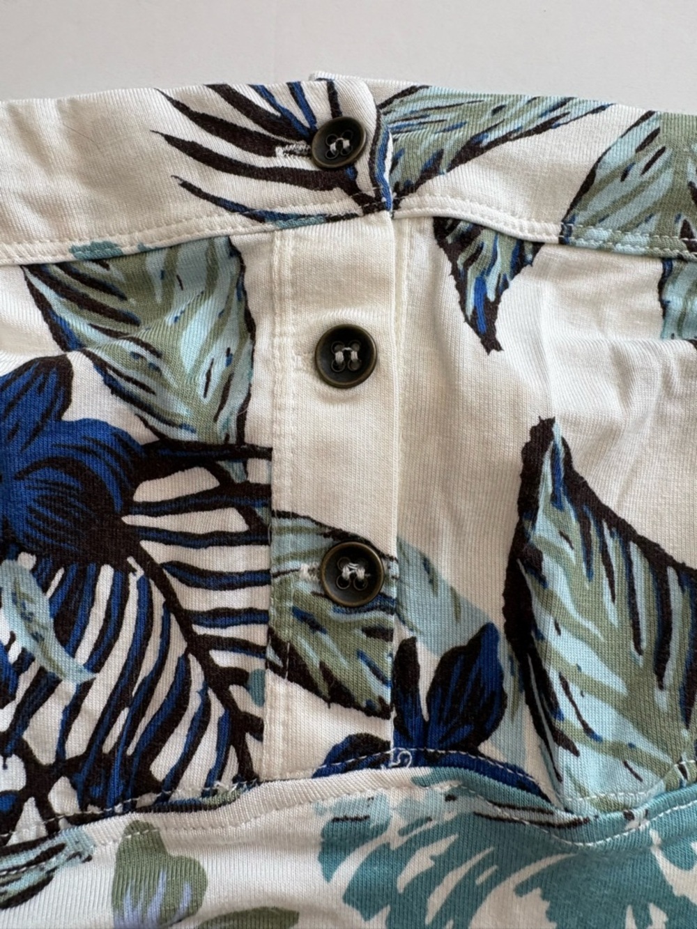 We the Free Smocked Strapless Tube Top with Teal & Navy Floral Print NWT Large - Picture 2 of 5